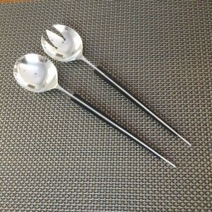 Celsa Sterling Silver & Ebony Salad Serving Set - MCM made in Mexico - 142.1 g